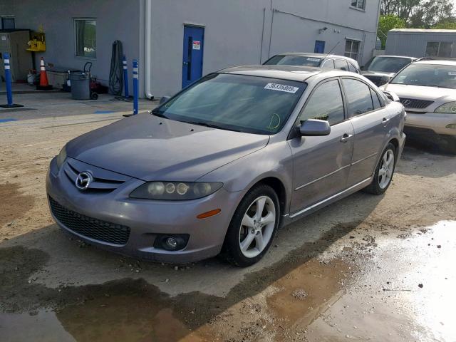 1YVHP84D765M23917 - 2006 MAZDA 6 S GRAY photo 2