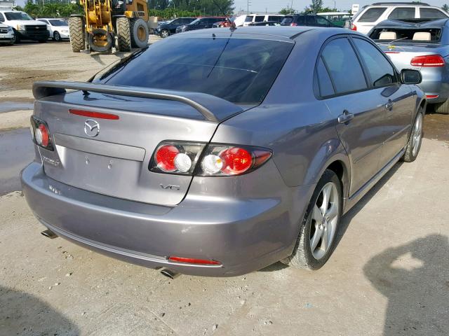 1YVHP84D765M23917 - 2006 MAZDA 6 S GRAY photo 4