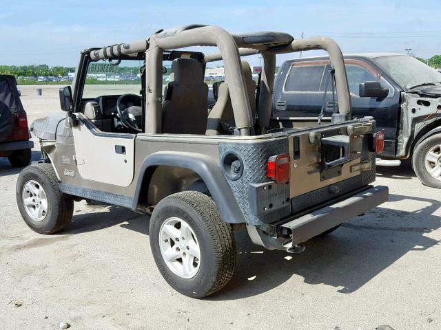 1J4FA59S34P739606 - 2004 JEEP WRANGLER / TAN photo 3