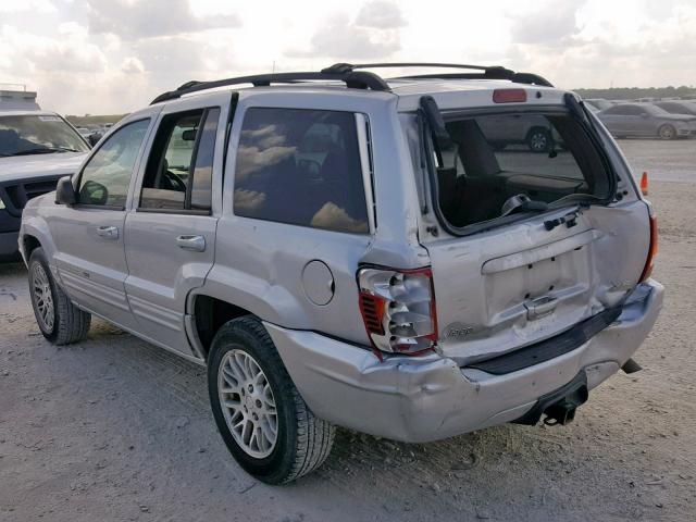 1J4GX58N03C586641 - 2003 JEEP GRAND CHER SILVER photo 3