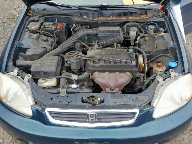 JHMEJ6520VS014426 - 1997 HONDA CIVIC DX GREEN photo 7