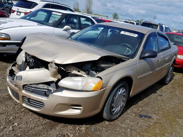 1B3EJ46X61N618430 - 2001 DODGE STRATUS SE GOLD photo 2