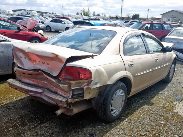 1B3EJ46X61N618430 - 2001 DODGE STRATUS SE GOLD photo 4