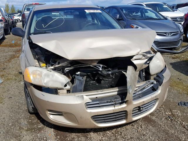 1B3EJ46X61N618430 - 2001 DODGE STRATUS SE GOLD photo 9