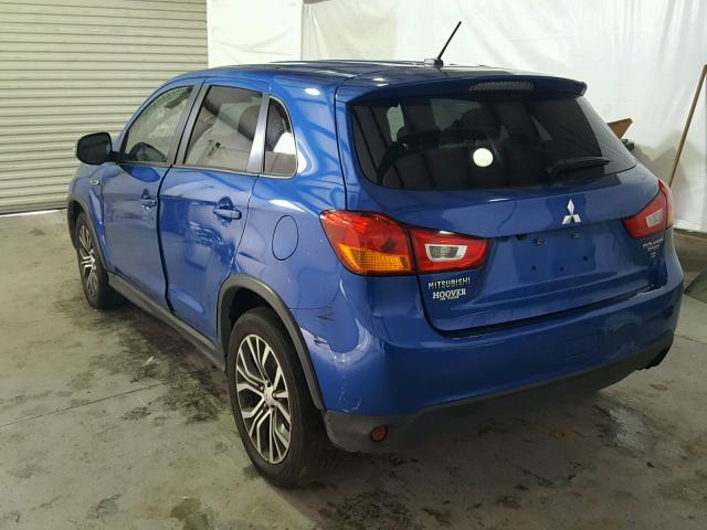 JA4AP3AW4GZ047102 - 2016 MITSUBISHI OUTLANDER BLUE photo 3