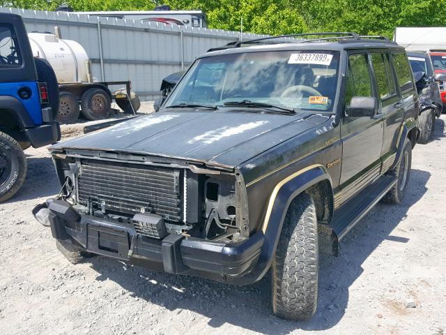 1J4FJ78S9NL100264 - 1992 JEEP CHEROKEE L BLACK photo 2