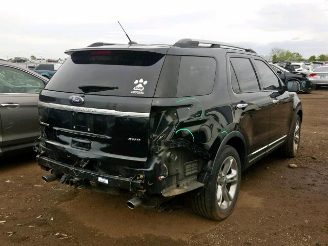 1FMHK8F82BGA10009 - 2011 FORD EXPLORER L BLACK photo 4