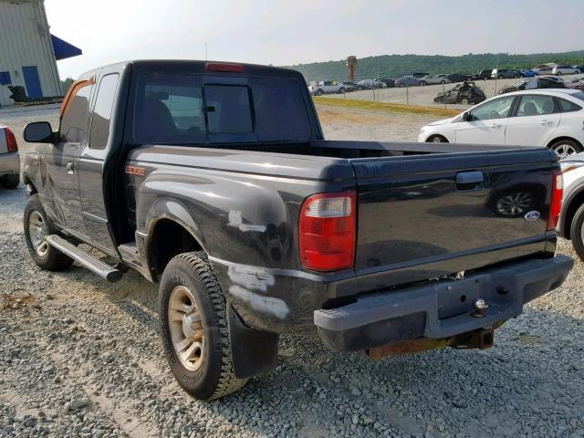 1FTYR44U62PA95302 - 2002 FORD RANGER SUP BLACK photo 3