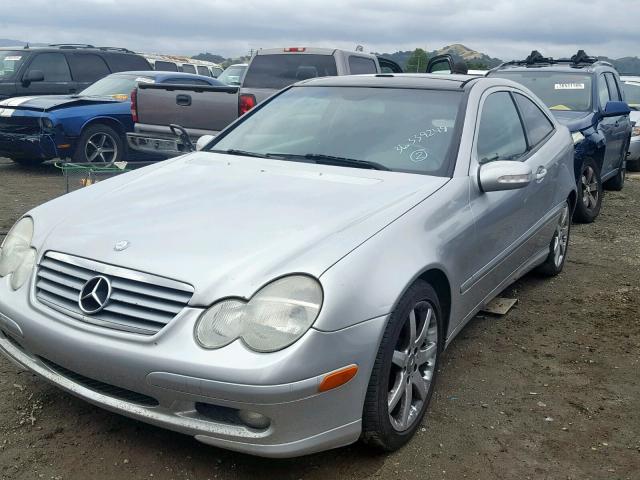 WDBRN40J14A612618 - 2004 MERCEDES-BENZ C 230K SPO SILVER photo 2