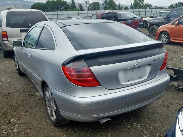 WDBRN40J14A612618 - 2004 MERCEDES-BENZ C 230K SPO SILVER photo 3