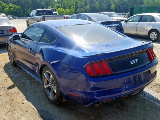 1FA6P8CF5G5260353 - 2016 FORD MUSTANG GT BLUE photo 3