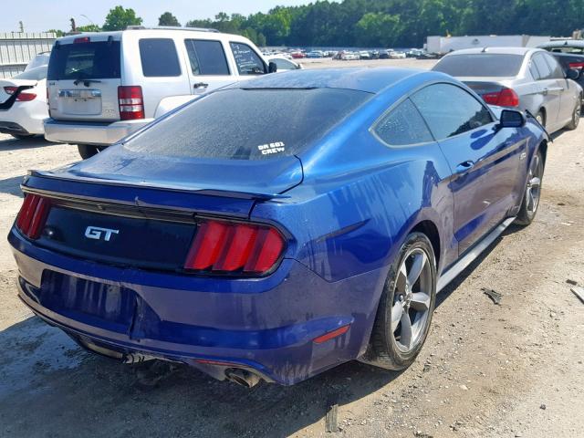 1FA6P8CF5G5260353 - 2016 FORD MUSTANG GT BLUE photo 4