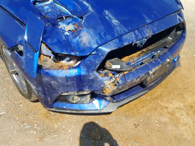 1FA6P8CF5G5260353 - 2016 FORD MUSTANG GT BLUE photo 9