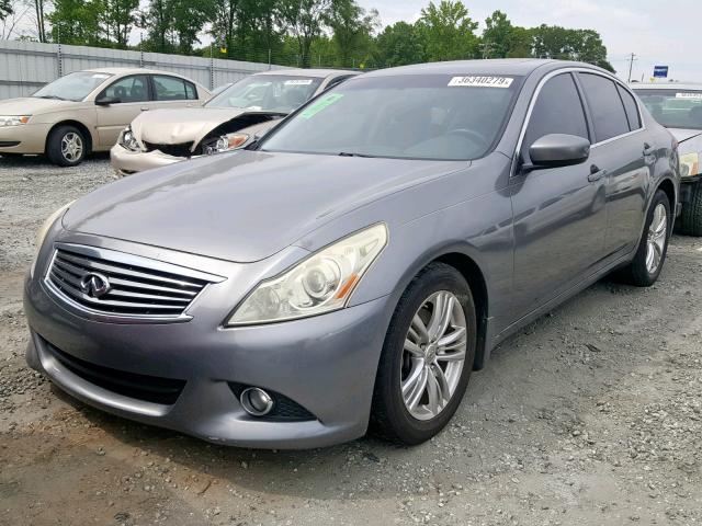 JN1CV6AP8AM400821 - 2010 INFINITI G37 BASE GRAY photo 2