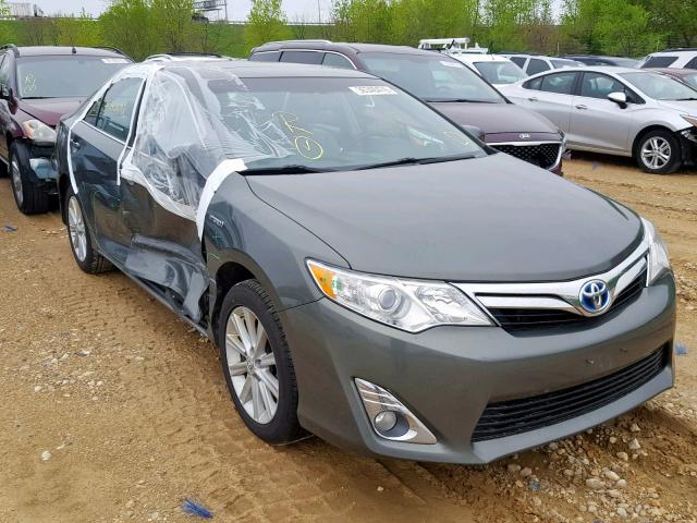 4T1BD1FK8DU067256 - 2013 TOYOTA CAMRY HYBR GREEN photo 1