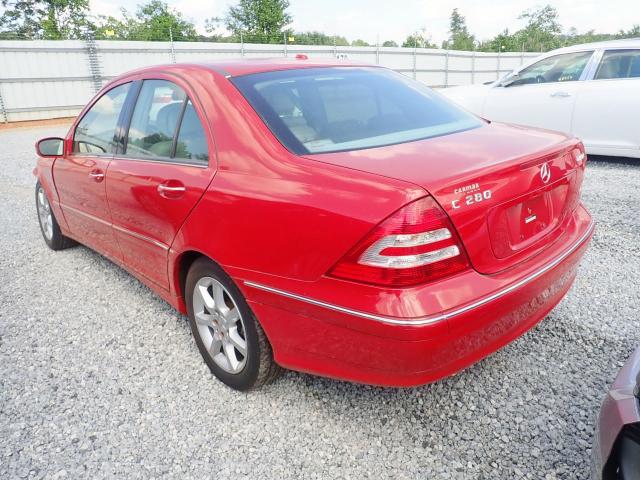 WDBRF92HX7F879932 - 2007 MERCEDES-BENZ C 280 4MAT RED photo 3