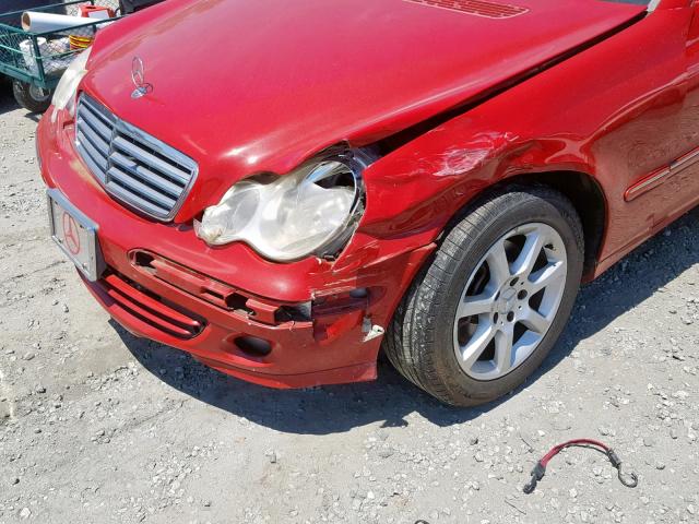 WDBRF92HX7F879932 - 2007 MERCEDES-BENZ C 280 4MAT RED photo 9