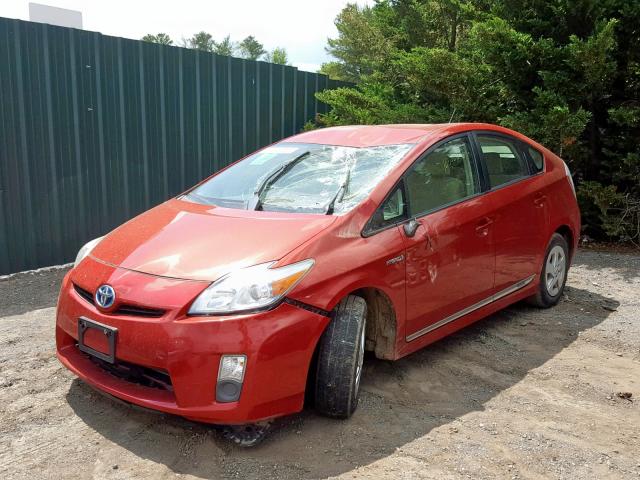 JTDKN3DU5B1445386 - 2011 TOYOTA PRIUS RED photo 2