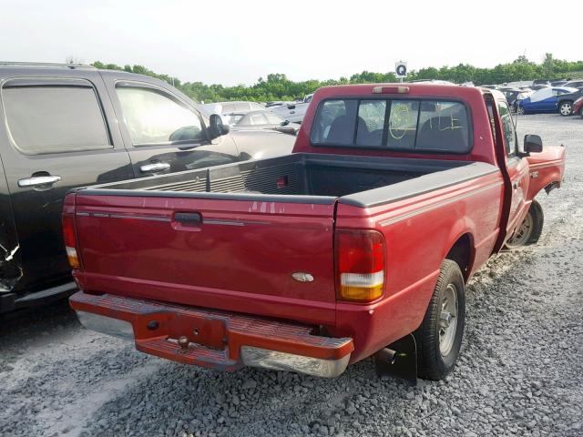 1FTCR10A7PUB99598 - 1993 FORD RANGER RED photo 4