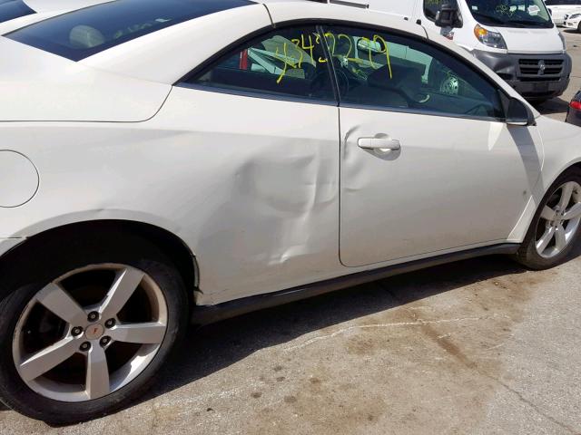 1G2ZH36N284123652 - 2008 PONTIAC G6 GT WHITE photo 9