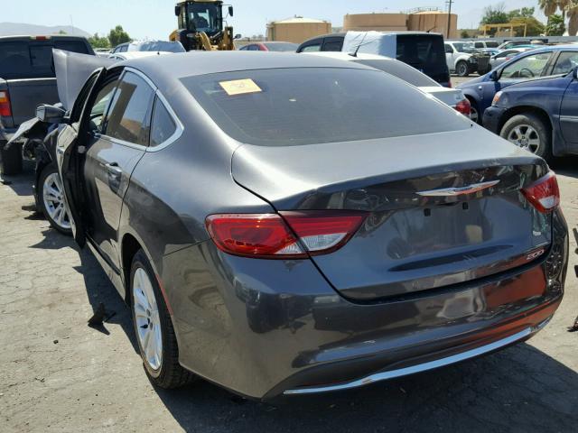 1C3CCCABXGN159180 - 2016 CHRYSLER 200 LIMITE GRAY photo 3