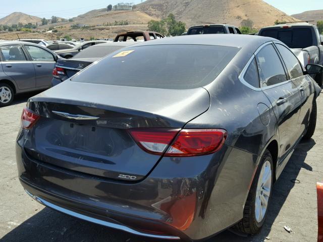 1C3CCCABXGN159180 - 2016 CHRYSLER 200 LIMITE GRAY photo 4