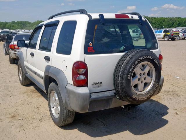 1J4GK48K26W286312 - 2006 JEEP LIBERTY SP WHITE photo 3