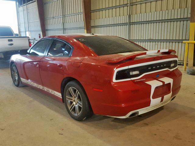 2C3CDXHG2CH244863 - 2012 DODGE CHARGER SX RED photo 3