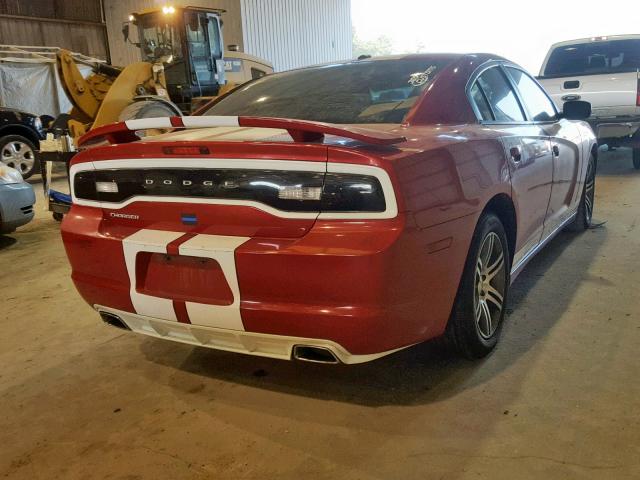 2C3CDXHG2CH244863 - 2012 DODGE CHARGER SX RED photo 4