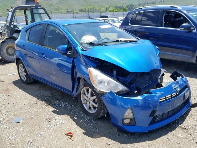 JTDKDTB3XC1025055 - 2012 TOYOTA PRIUS C BLUE photo 1