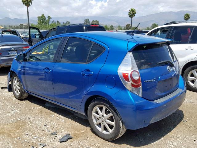 JTDKDTB3XC1025055 - 2012 TOYOTA PRIUS C BLUE photo 3