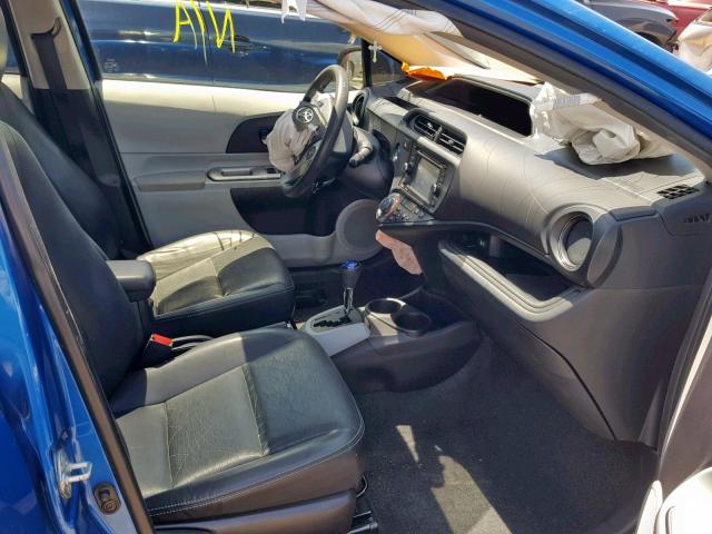 JTDKDTB3XC1025055 - 2012 TOYOTA PRIUS C BLUE photo 5