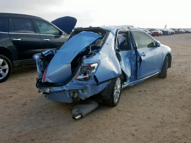 4T1BD1FK9CU057561 - 2012 TOYOTA CAMRY HYBR BLUE photo 4