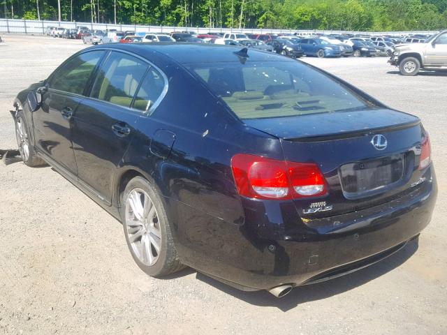 JTHBC96S175010979 - 2007 LEXUS GS 450H BLACK photo 3