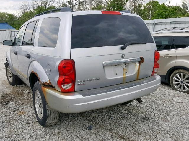 1D4HB48N34F226429 - 2004 DODGE DURANGO SL SILVER photo 3