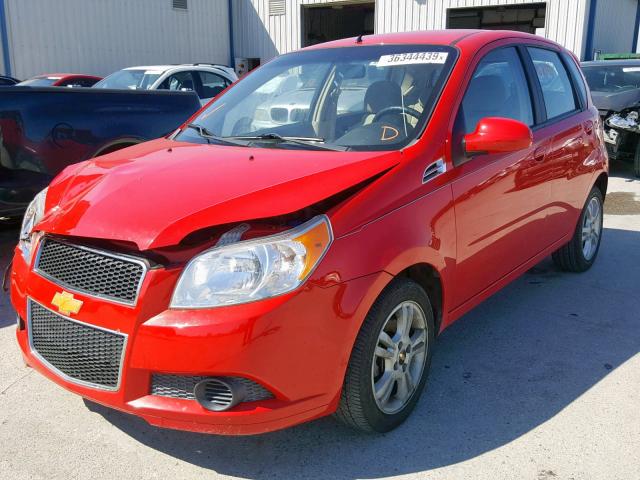 KL1TD6DE5BB145687 - 2011 CHEVROLET AVEO LS RED photo 2