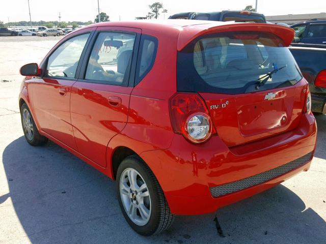 KL1TD6DE5BB145687 - 2011 CHEVROLET AVEO LS RED photo 3