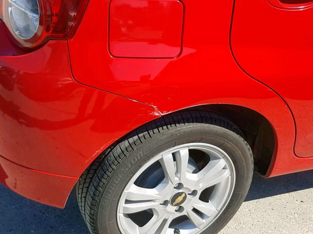 KL1TD6DE5BB145687 - 2011 CHEVROLET AVEO LS RED photo 9