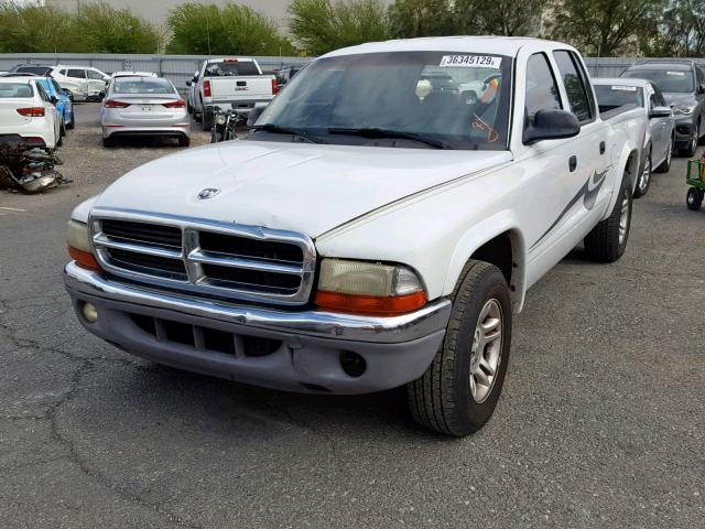 1D7HL48N63S344156 - 2003 DODGE DAKOTA QUA WHITE photo 2