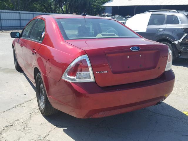 3FAHP06Z68R220930 - 2008 FORD FUSION S RED photo 3