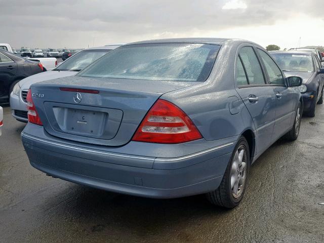 WDBRF61J94A611580 - 2004 MERCEDES-BENZ C 240 GRAY photo 4