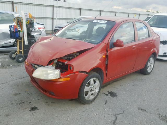 KL1TJ52624B249166 - 2004 CHEVROLET AVEO LS RED photo 2