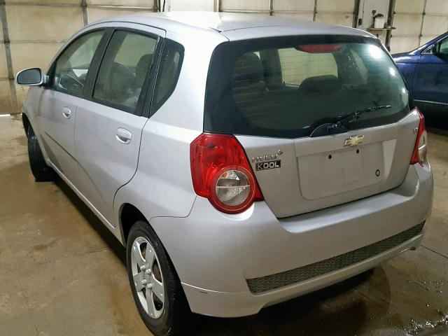 KL1TD6DE9AB119110 - 2010 CHEVROLET AVEO LS SILVER photo 3