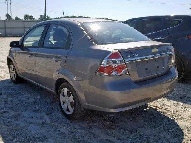 KL1TD5DE3BB201202 - 2011 CHEVROLET AVEO LS GRAY photo 3