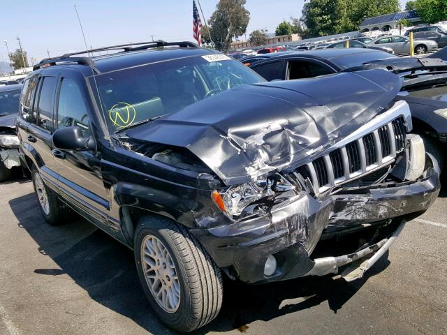 1J4GX58N14C113252 - 2004 JEEP GRAND CHER BLACK photo 1