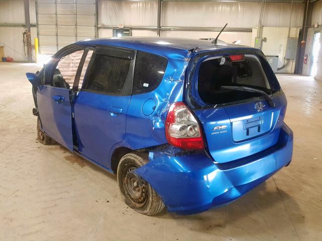 JHMGD38437S016069 - 2007 HONDA FIT BLUE photo 3