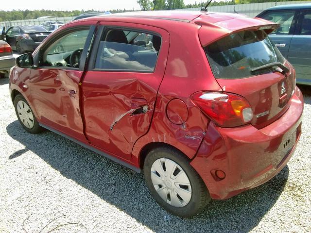 ML32A3HJ9FH040255 - 2015 MITSUBISHI MIRAGE DE RED photo 3