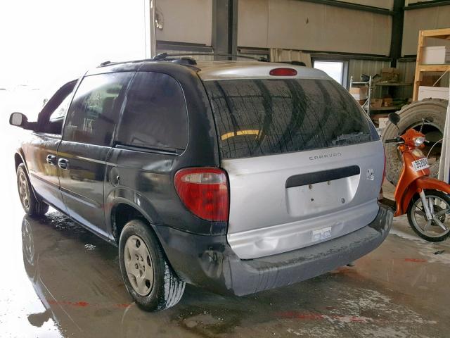 1B4GP25371B156015 - 2001 DODGE CARAVAN SE SILVER photo 3