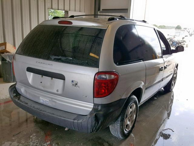 1B4GP25371B156015 - 2001 DODGE CARAVAN SE SILVER photo 4