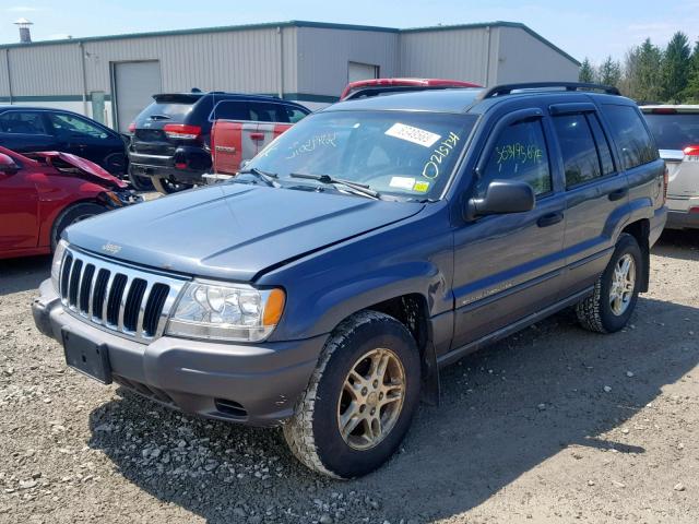 1J4GW48S32C262844 - 2002 JEEP GRAND CHER BLUE photo 2